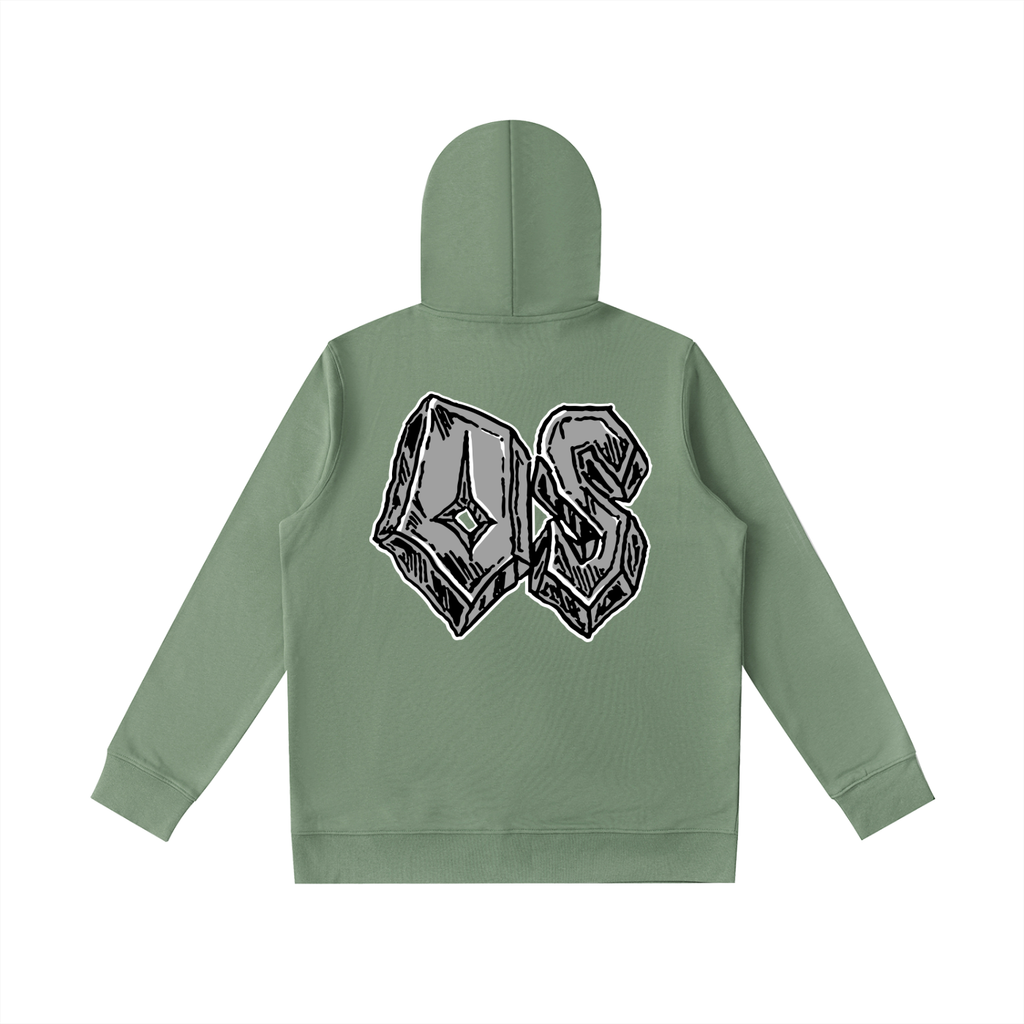 Army Green Odinseed Gray Graphic Hoodie