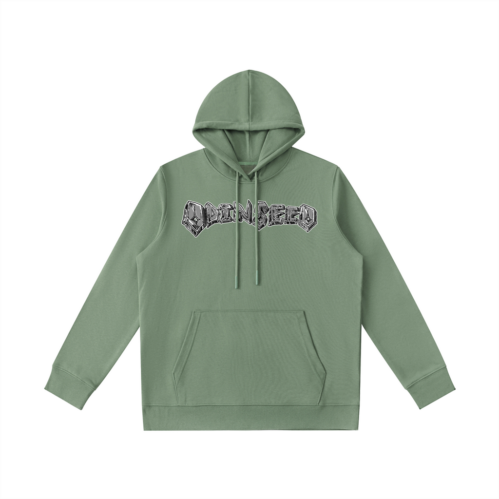 Army Green Odinseed Gray Graphic Hoodie