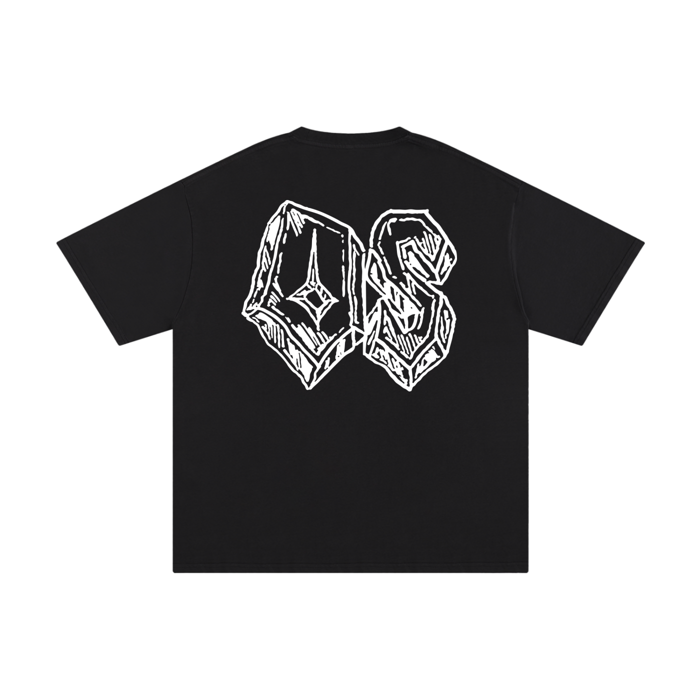 Black Odinseed White Graphic Tee