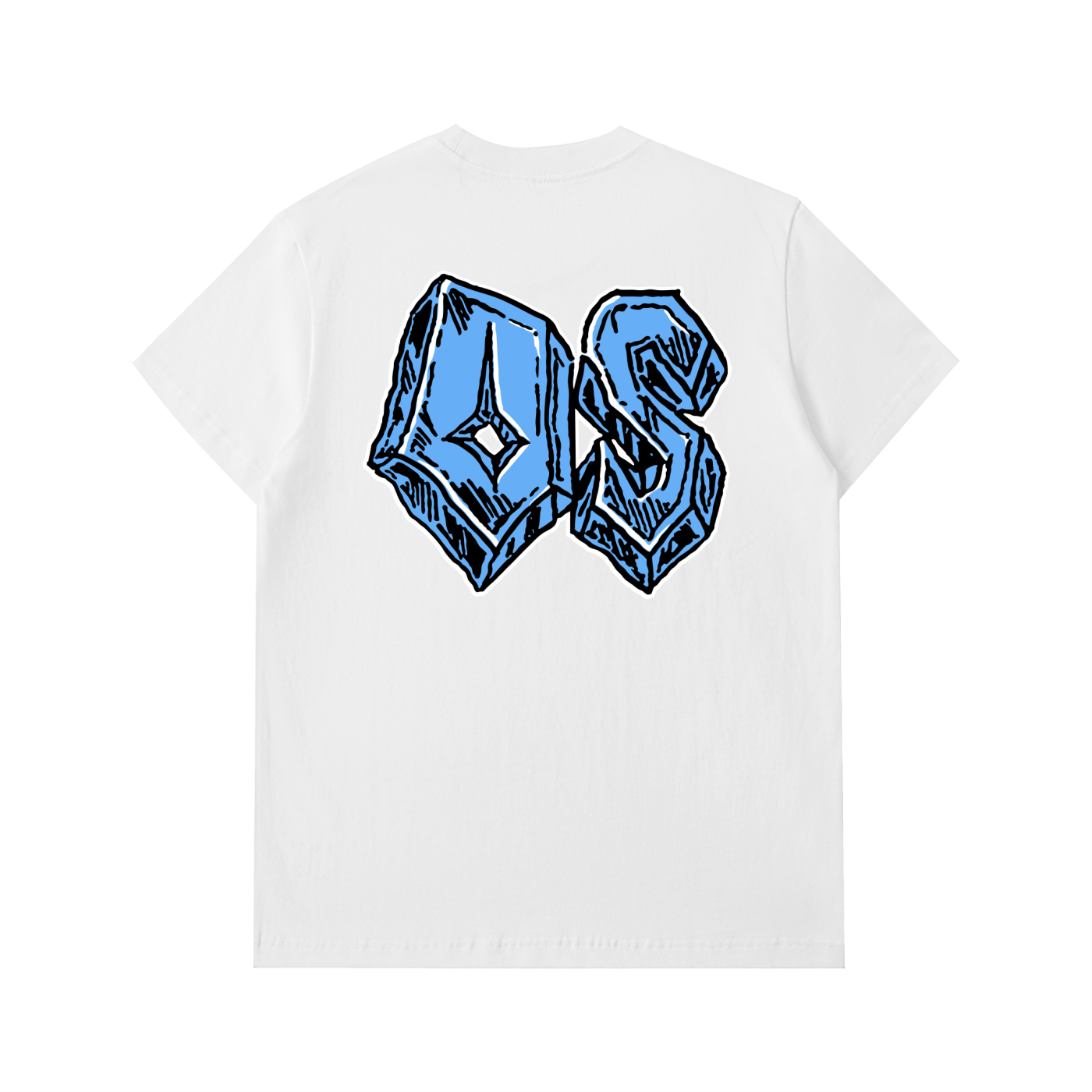 White Odinseed Blue Graphic Tee