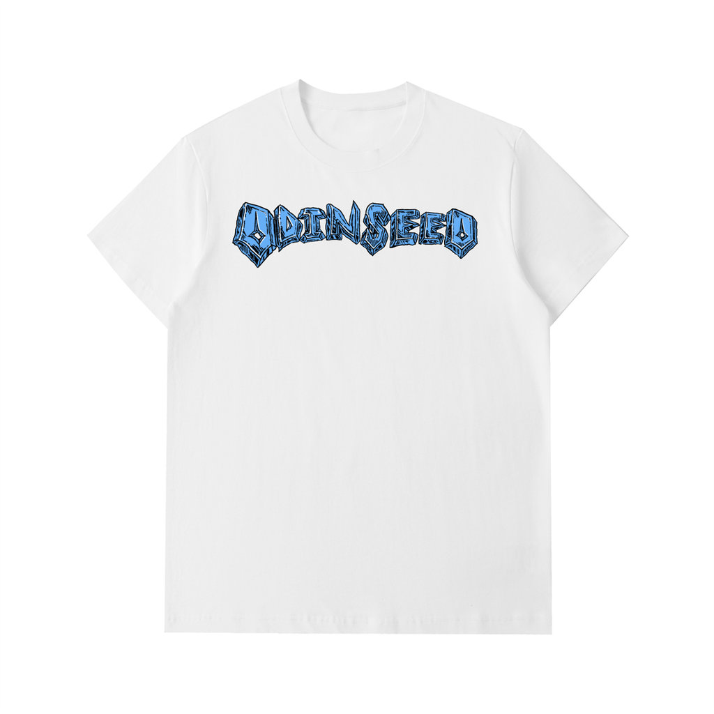 White Odinseed Blue Graphic Tee