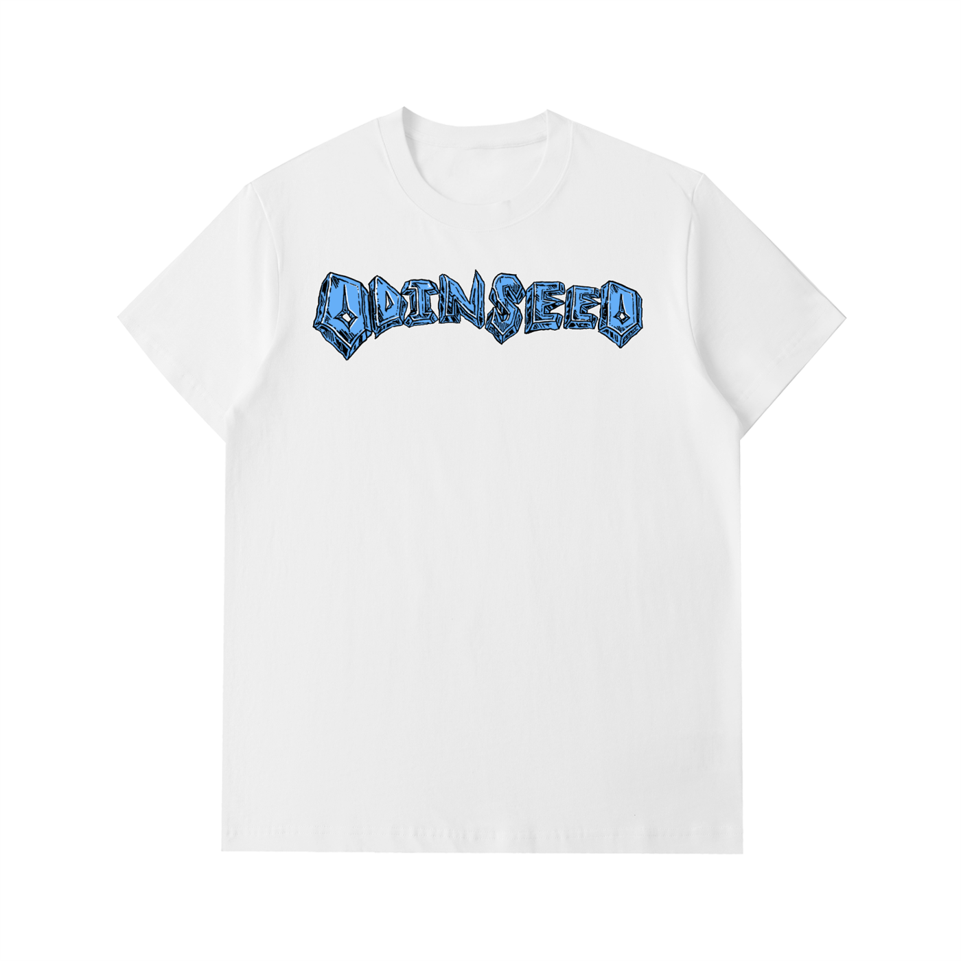 White Odinseed Blue Graphic Tee
